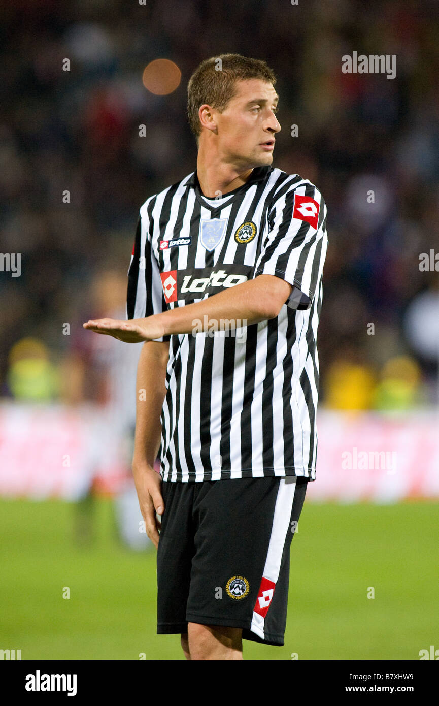 Soccer Football Player Athlete Athletic Fast Quick Udinese Player Stock Photo