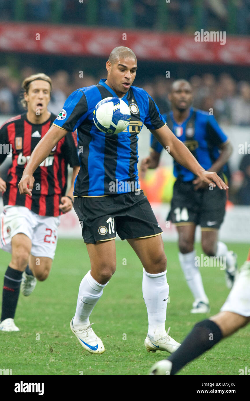 Adriano Inter SEPTEMBER 28 2008 Football Italian Serie A match between AC Milan and Inter Milan