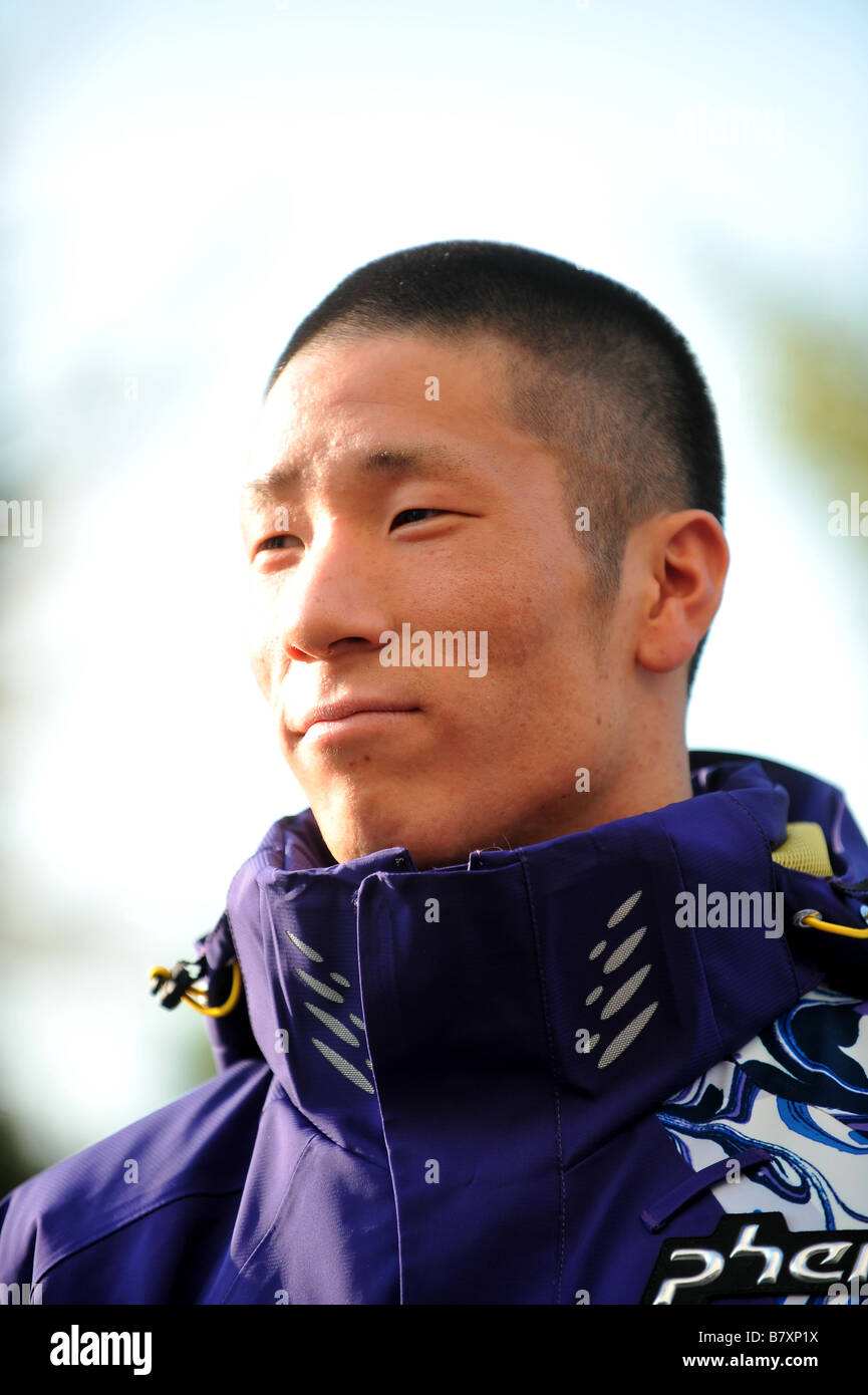 Ryo Aono JPN NOVEMBER 5 2008 Ski Jumping during Press conference Japan Ski Team 2008 2009 Take Off at Kishi Memorial Gymnasium Tokyo Japan Photo by Jun Tsukida AFLO SPORT 0003 Stock Photo