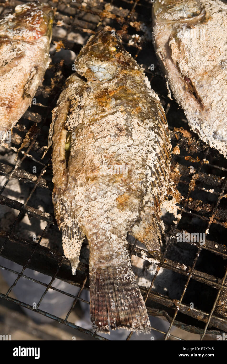 Grilled Fish Chinatown Bangkok Thailand Stock Photo Alamy