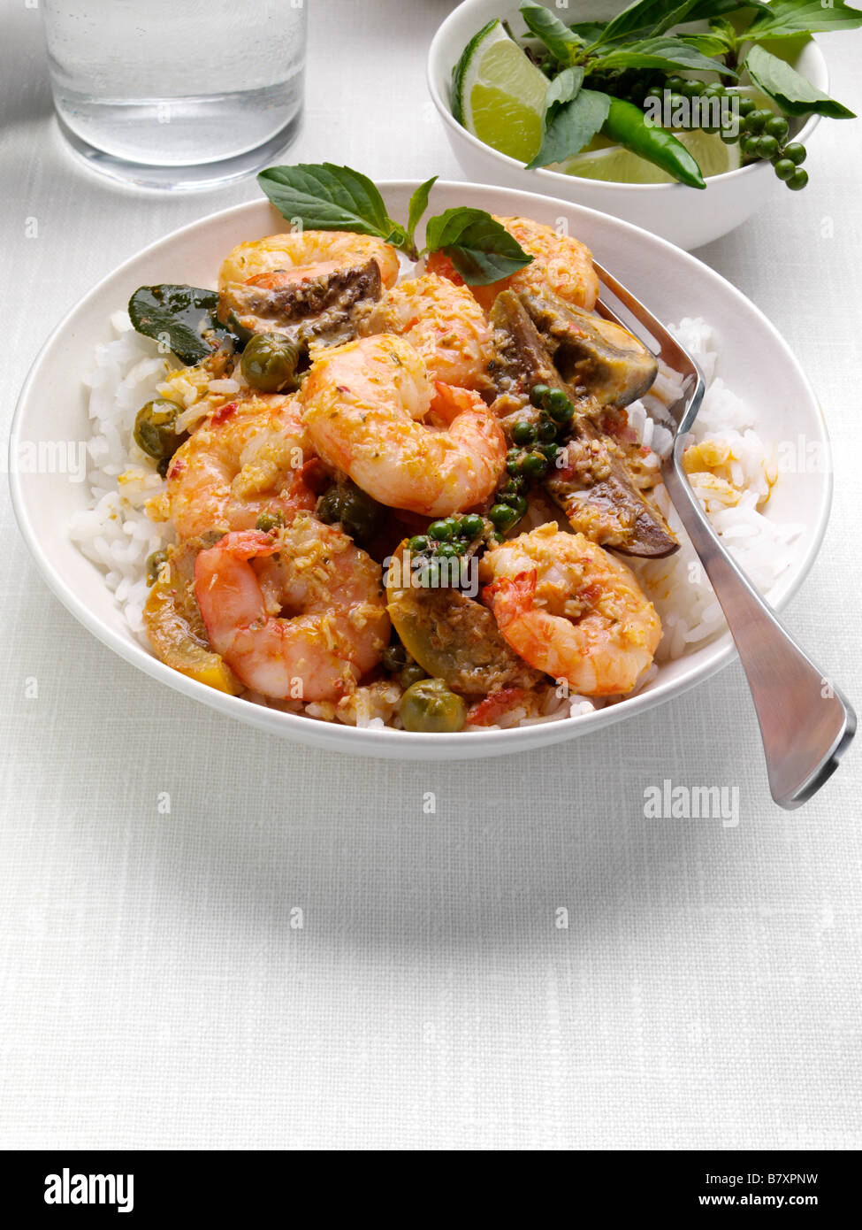 Thai red prawn curry Stock Photo - Alamy