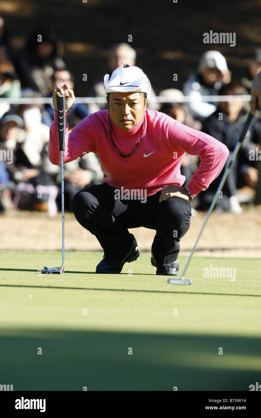 Shingo Katayama DECEMBER 7 2008 Golf Japan Golf Tour Nippon Series JT Cup Final Round at Tokyo Yomiuri Golf Club Tokyo Japan Photo by Akihiro Sugimoto AFLO SPORT 1080 Stock Photo