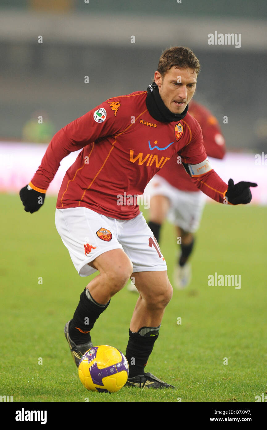 Francesco Totti of AS Roma in action during the UEFA