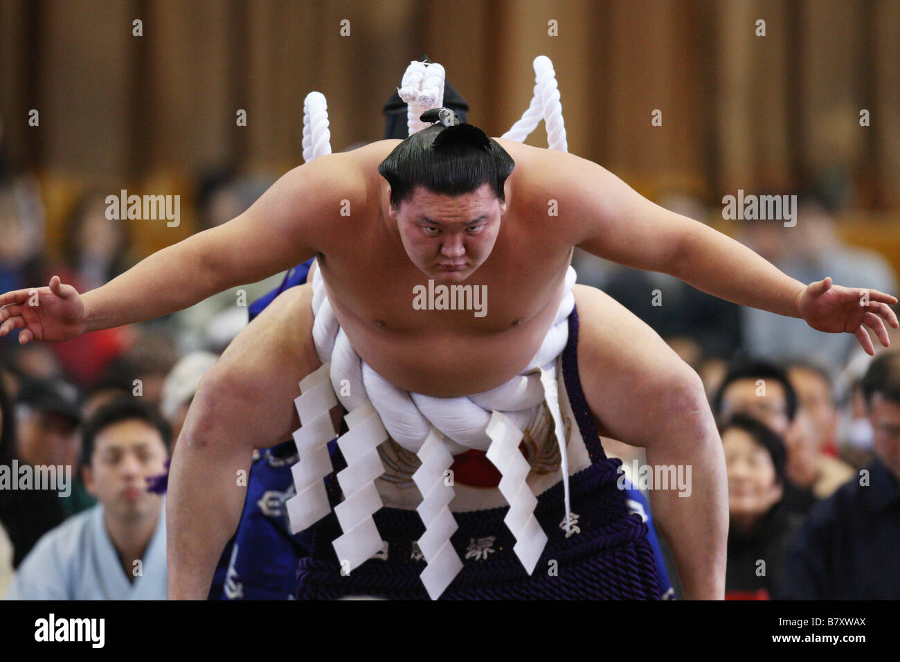 Hakuho DECEMBER 8 2008 Sumo Sumo Winter Tour 2008 at Saito Gymnasium Miyazaki Japan Photo by AFLO SPORT 1045 EDITORIAL USE ONLY Stock Photo