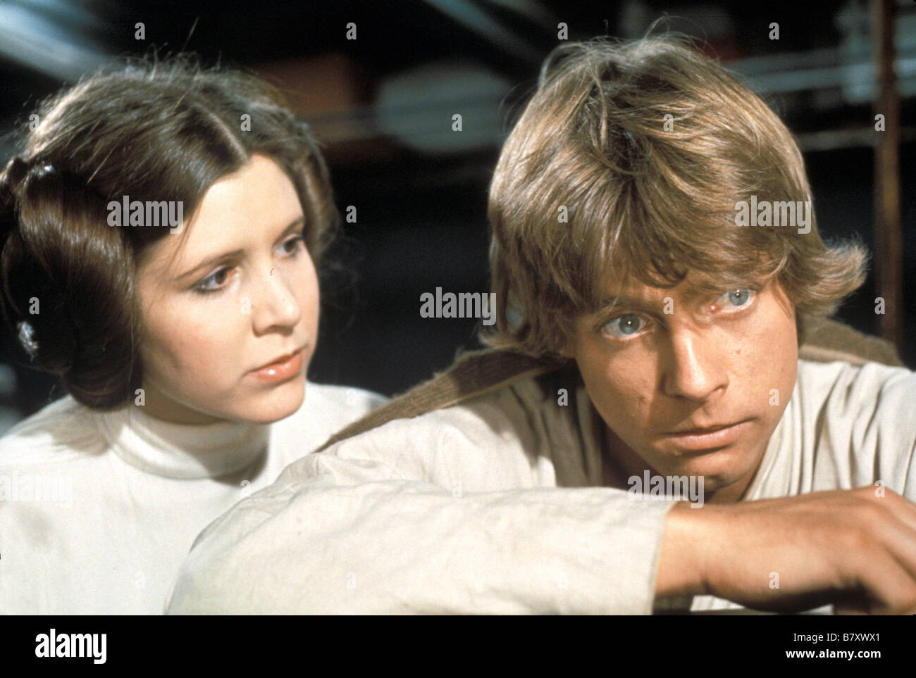 Star Wars: Episode IV - A New Hope Year: 1977 USA Director: George Lucas Mark Hamill, Carrie Fisher Stock Photo
