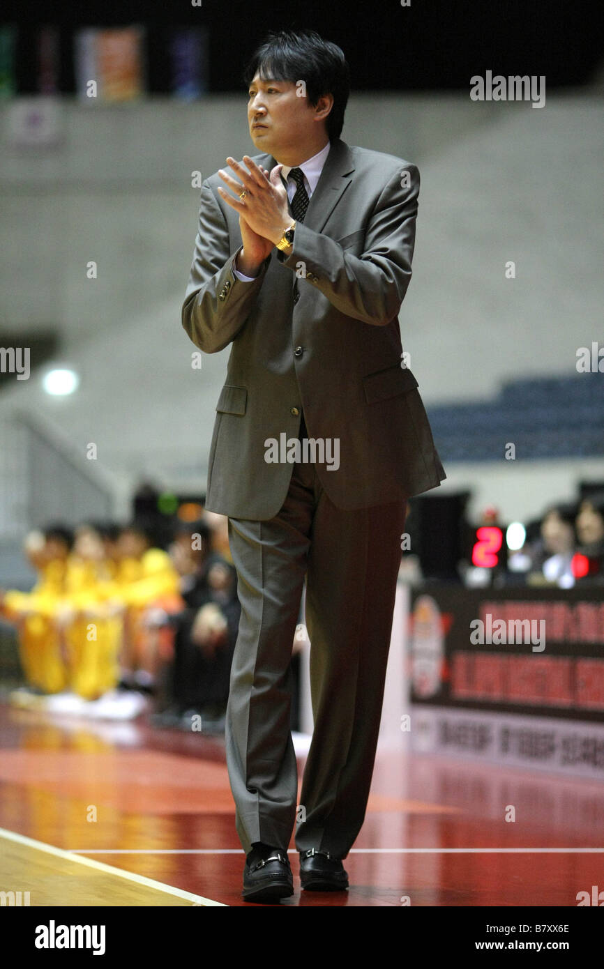 Kimikazu Suzuki Head Coach SeaHorses JANUARY 12 2009 Basketball 84th EMPERORS CUP 75th EMPRESS CUP ALL JAPAN BASKETBALL CHAMPIONSHIP 2009 Mens Final match between AISIN SeaHorses 65 48 HITACHI Sunrockers at 1st Yoyogi Gymnasium Tokyo Japan Photo by Akihiro Sugimoto AFLO SPORT 1080 Stock Photo