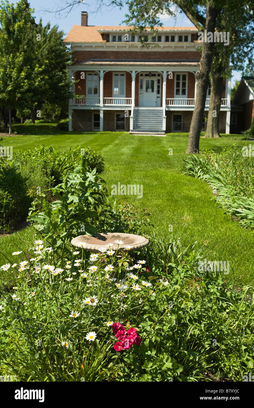 ILLINOIS DeKalb Glidden Homestead and historical center for barbed wire millionaire historic building Stock Photo