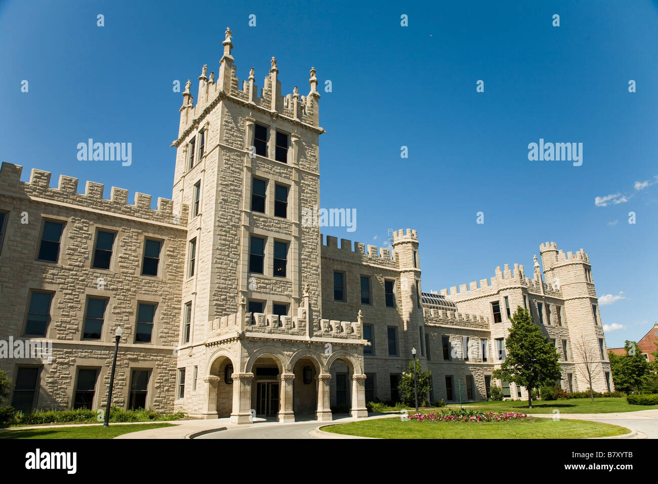 ILLINOIS DeKalb Altgeld Hall on campus of Northern Illinois University castle like design Stock Photo