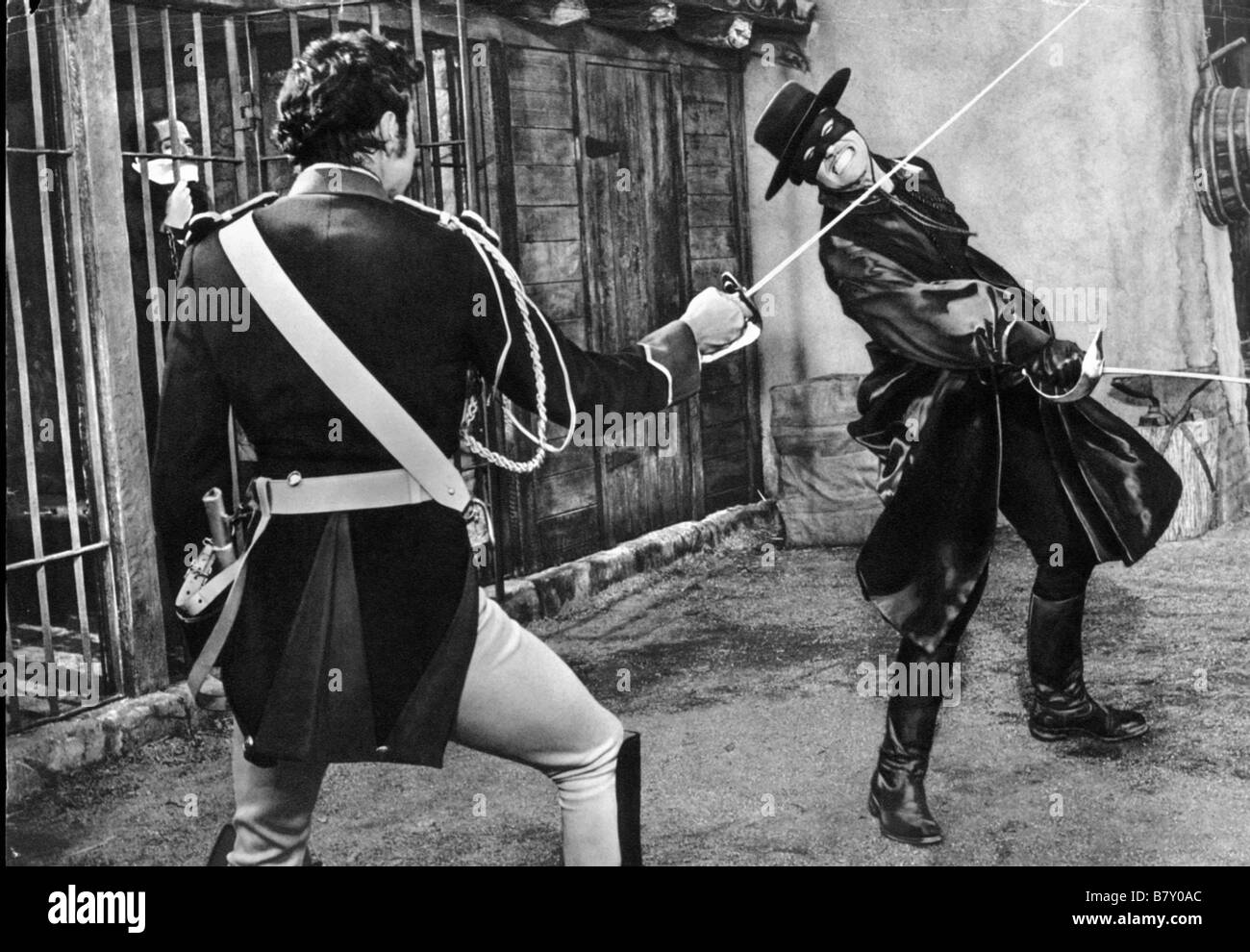 Signé Zorro Sign of Zorro, The  Year: 1958 USA guy williams , Britt Lomond  Director: Lewis R. Foster Norman Foster Stock Photo