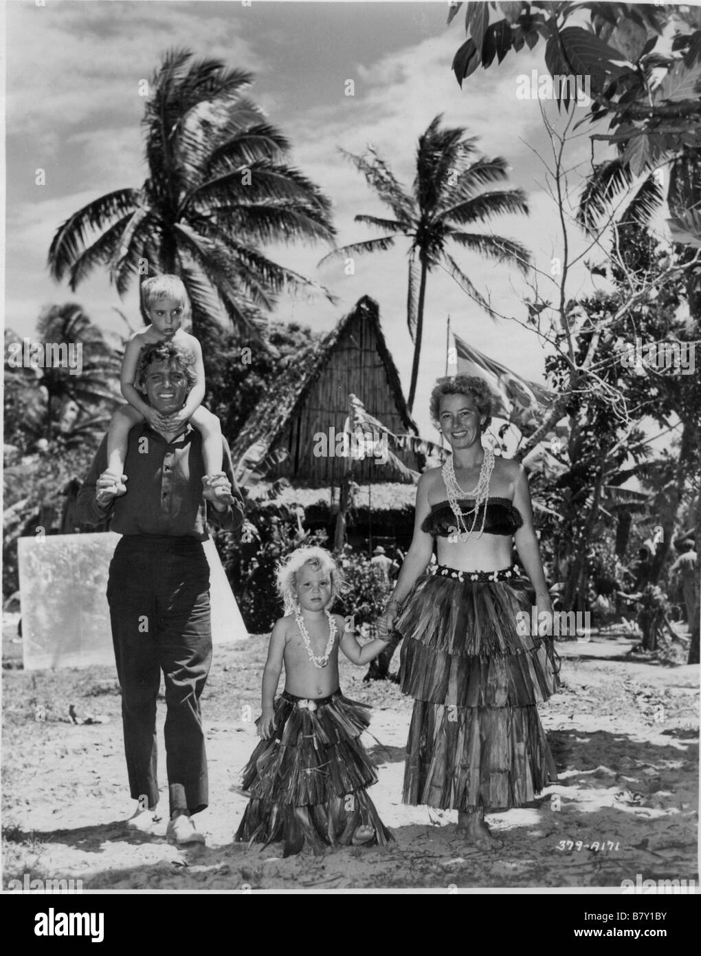 Burt Lancaster Burt Lancaster Burt Lancaster et sa femme Nouma Anderson et leurs enfants Stock Photo