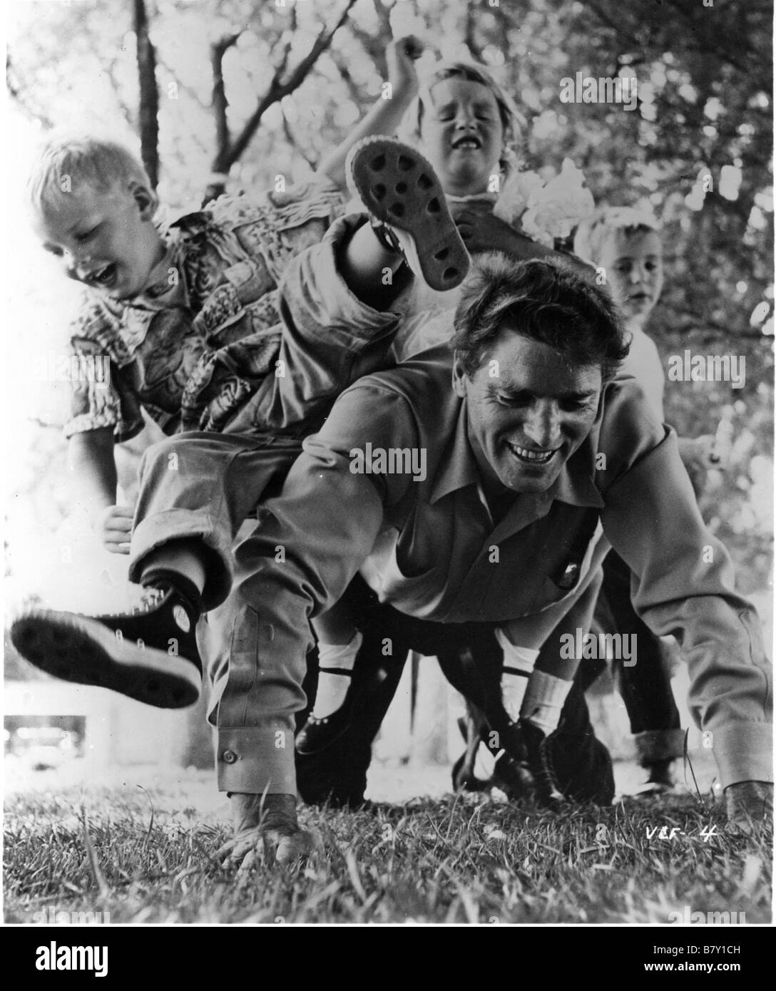 Burt Lancaster Burt Lancaster Burt Lancaster et ses enfants  Year: child - Stock Photo