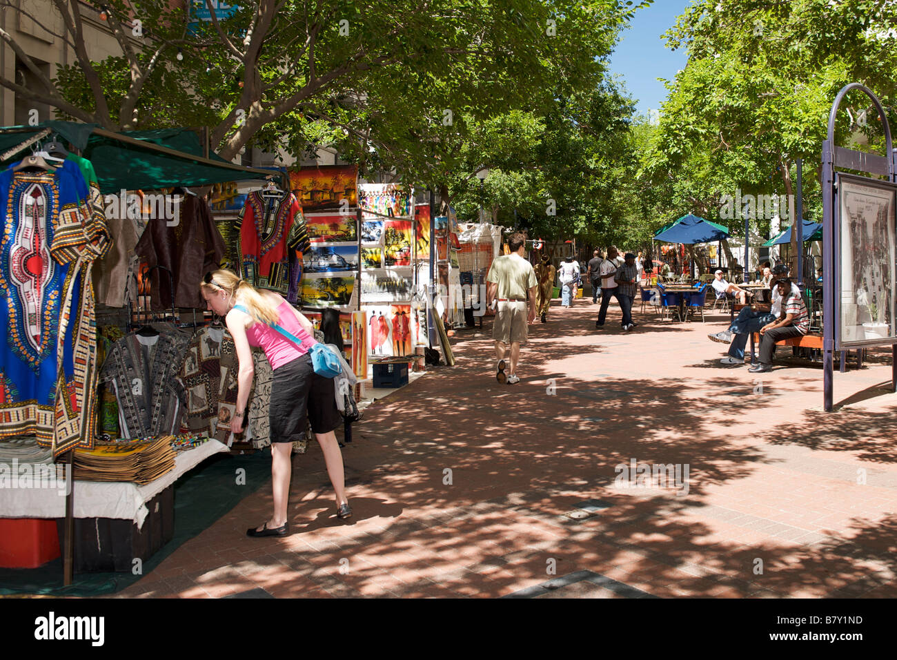 St Georges street mall in Cape Town South Africa. Stock Photo