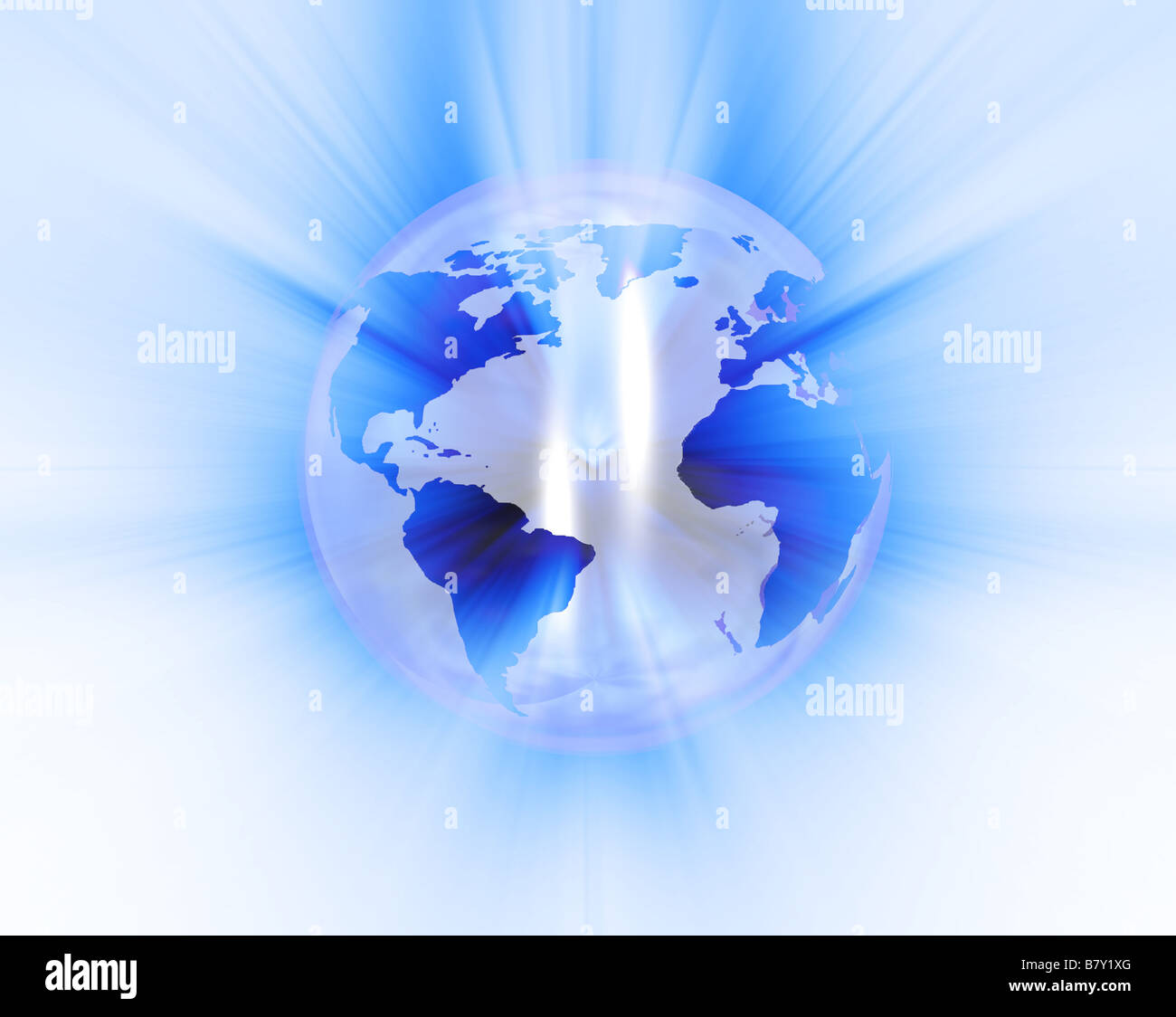 3D render of a globe on an abstract background Stock Photo - Alamy