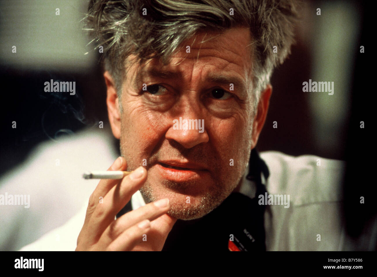 David Lynch pendant le tournage du film Mulholland Drive 2001 USA Stock Photo