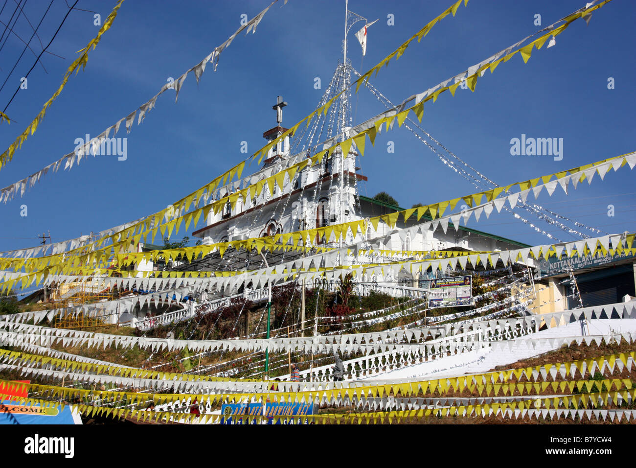 Christian church in Munnar Kerala India Stock Photo