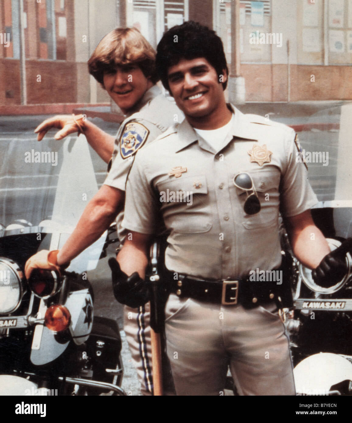 Chips Year: 1977 - [TV-Series 1977-1983] usa Larry Wilcox , Erik Estrada  Created by Rick Rosner Stock Photo
