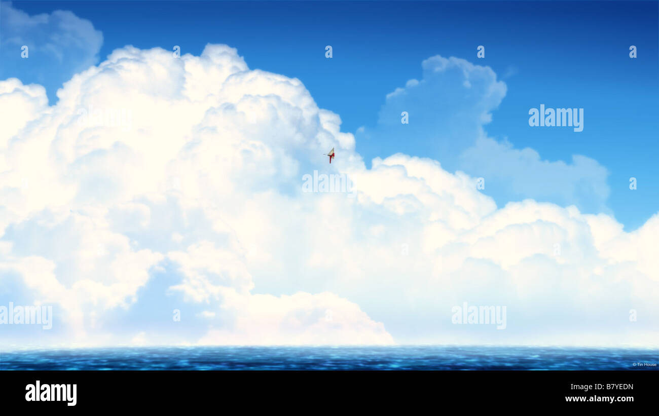 White Clouds Blue Sky Building Aetna Anime Background HD Anime Background  Wallpapers, HD Wallpapers