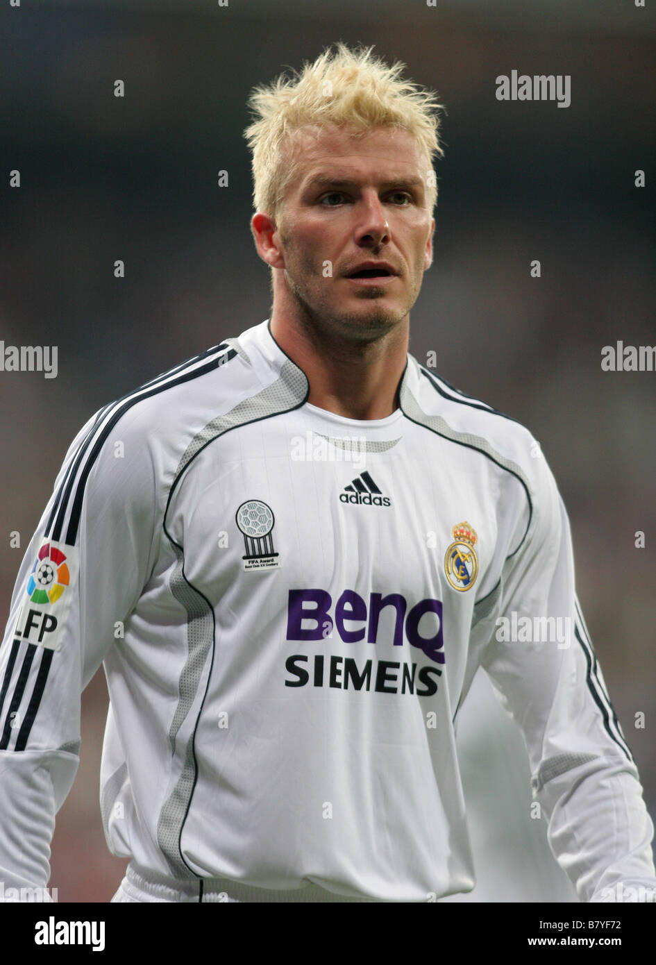 David Beckham With Real Madrid Football Club Stock Photo