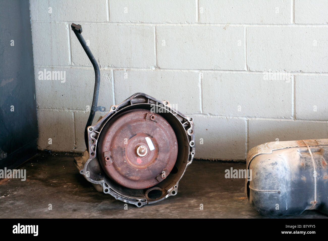 Transmission on shop floor Stock Photo Alamy
