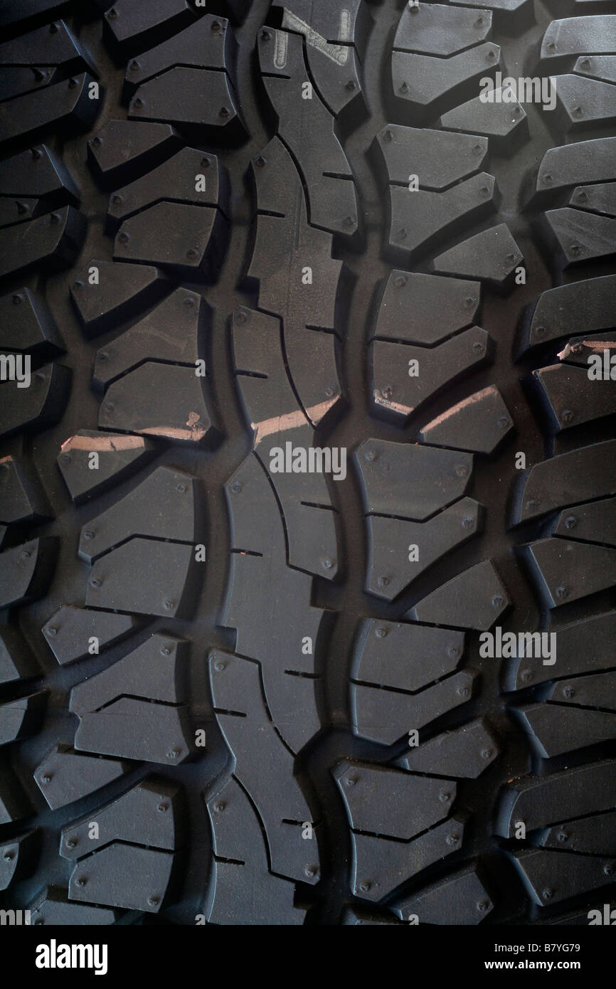 New tire tread Stock Photo