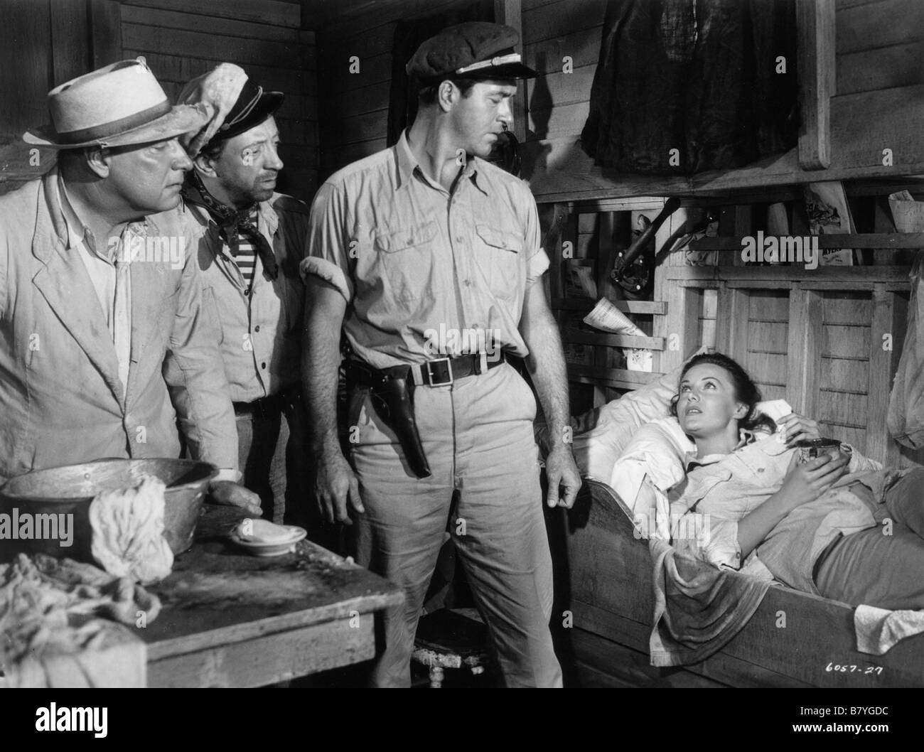 L'or de la nouvelle guinée Crosswinds  Year: 1951 USA John Payne , Rhonda Fleming , Alan Mowbray , John Abbott  Director: Lewis R. Foster Stock Photo