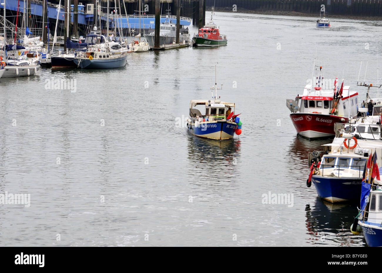 Boulogne-sur-Mer fishing port, France. Stock Photo