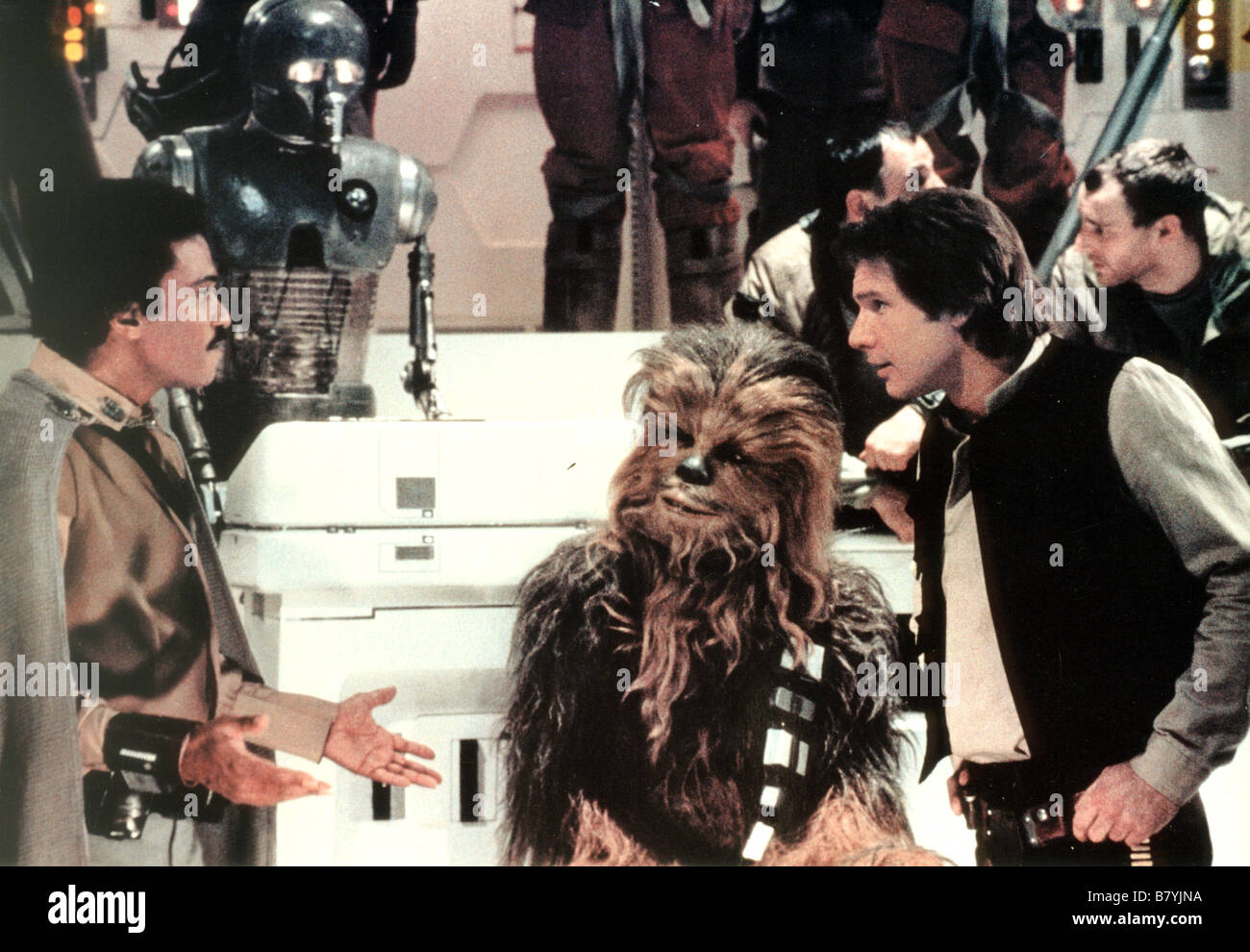 Star Wars: Episode VI - Return of the Jedi  Year : 1983 USA Billy Dee Williams, Harrison Ford, Peter Mayhew  Director: Richard Marquand Stock Photo