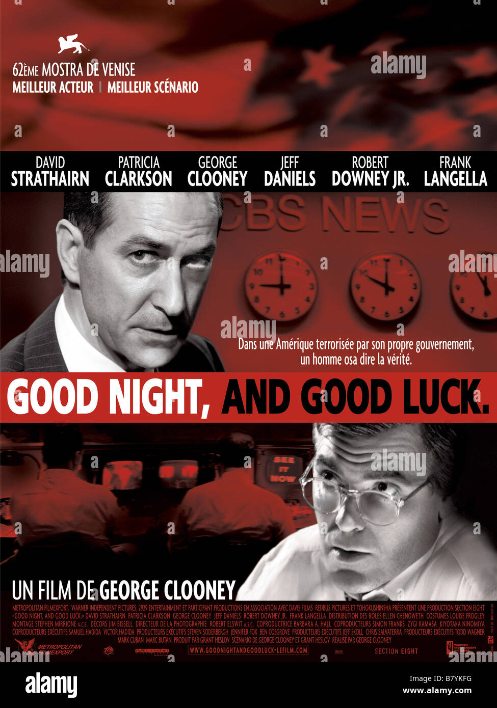 Good Night and Good Luck  Year: 2005 USA David Strathairn, George Clooney  Director: George Clooney Movie poster (Fr) Stock Photo
