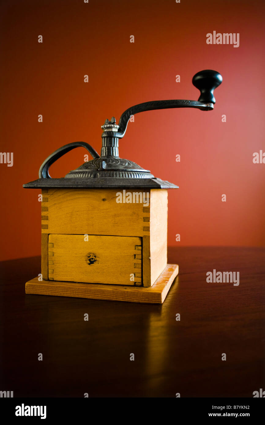 Old fashioned coffee grinder Stock Photo