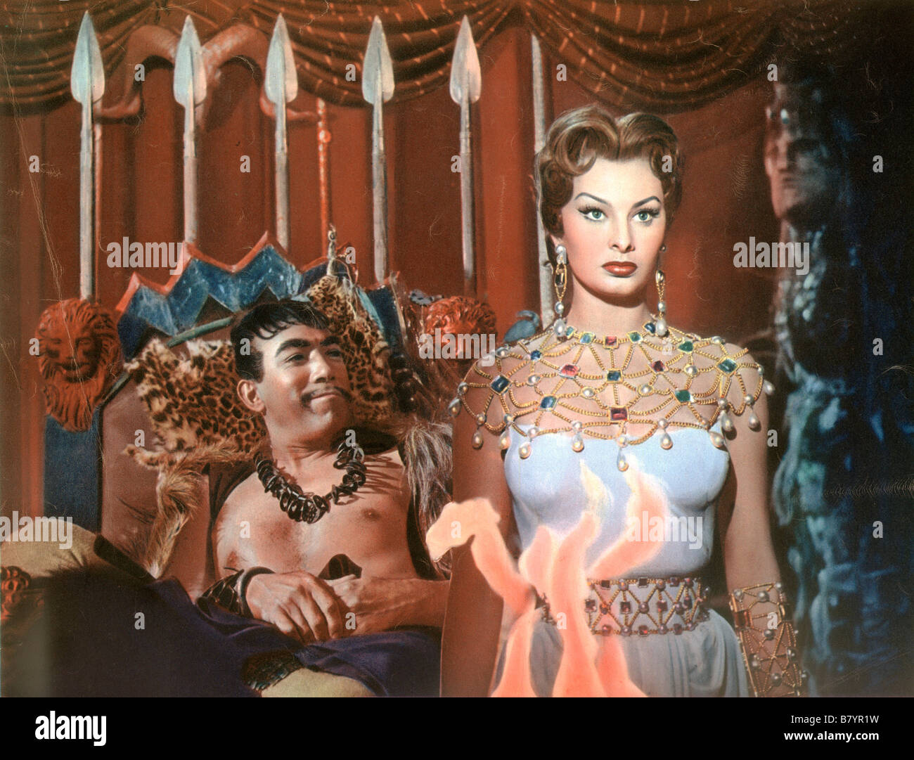 Attila  Year: 1954  Italy / France Anthony Quinn Sophia Loren  Director: Pietro Francisci Stock Photo