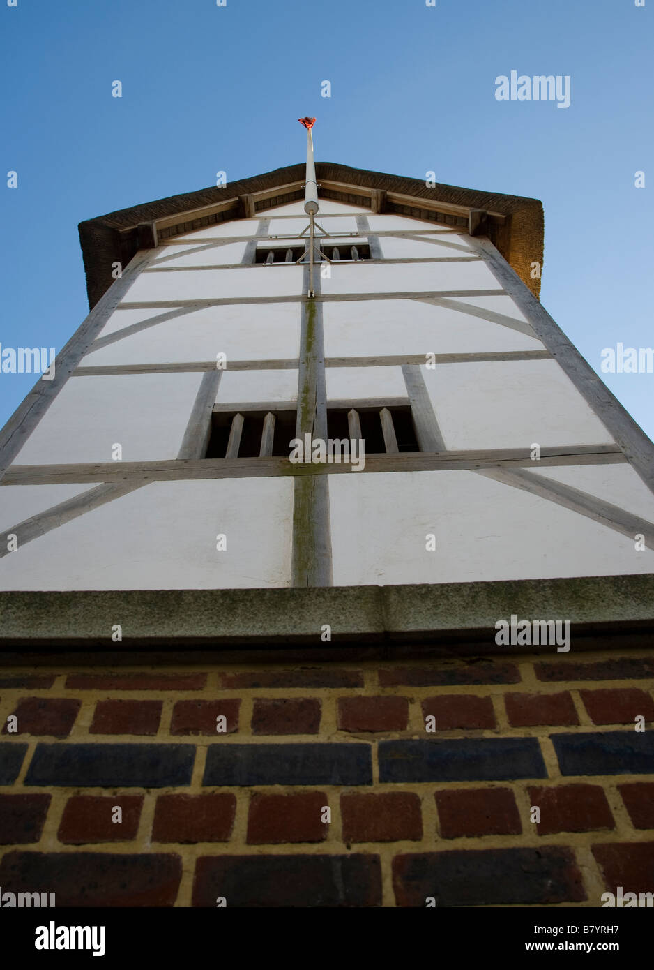 Section of the globe theatre, London UK Stock Photo