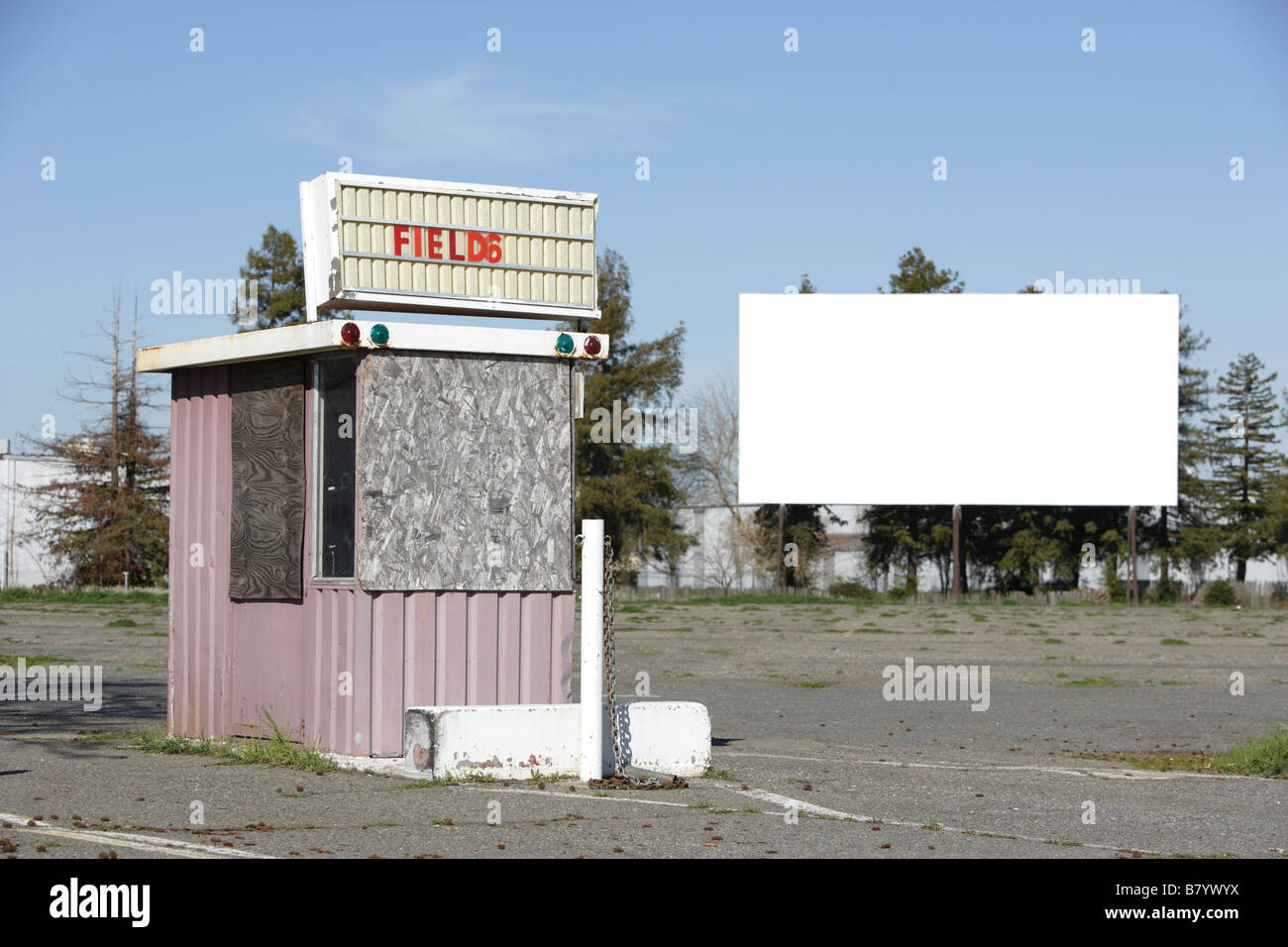 An old drive in movie screen for your text or image Stock Photo