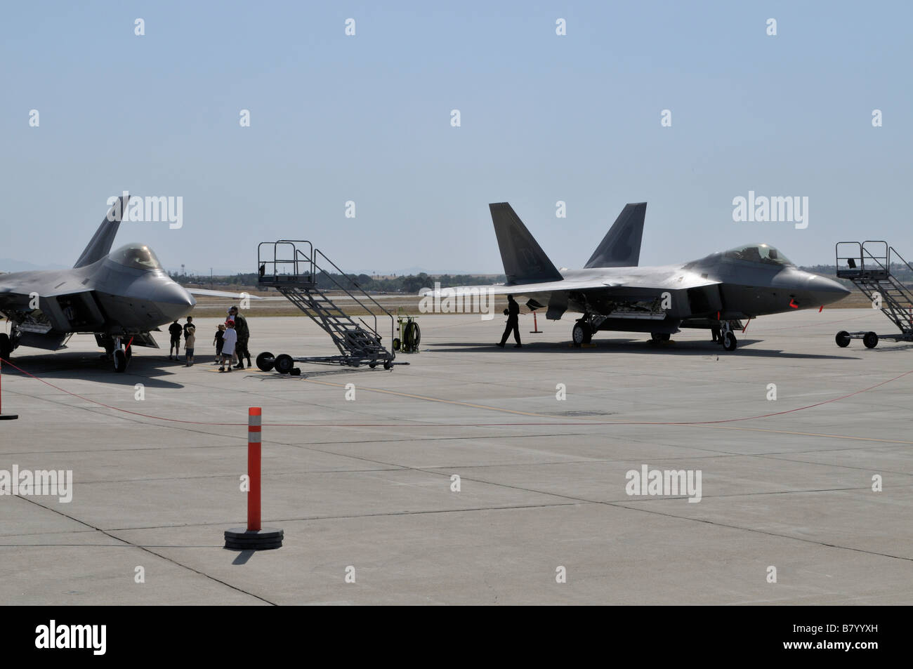 Two F-22 Raptors Stock Photo