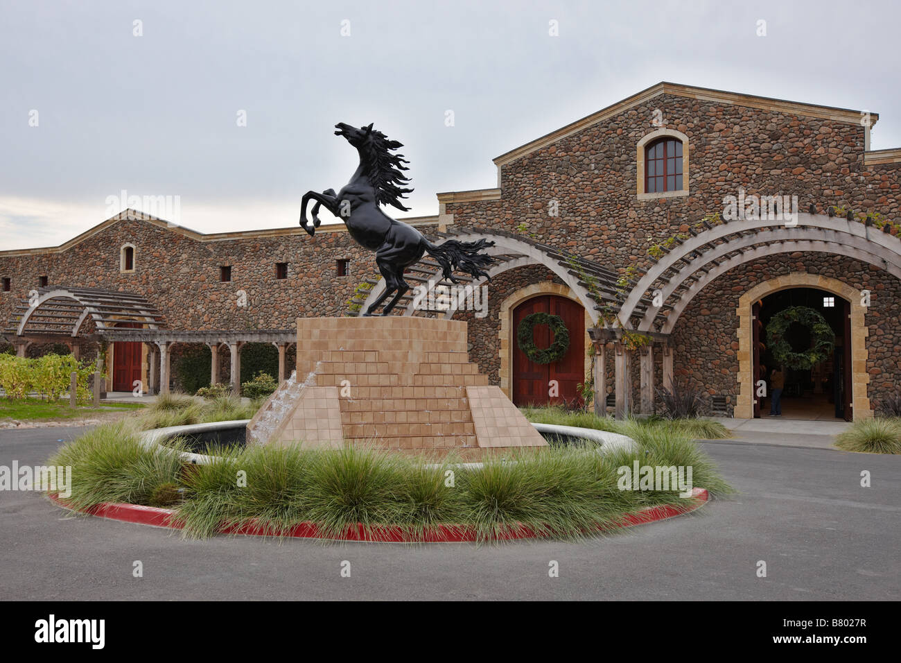 Main entrance of the Black Stallion Winery. Napa Valley, California, USA. Stock Photo