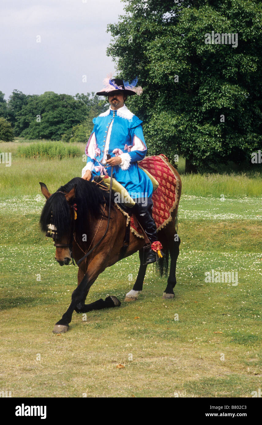 Classical Equitation Dressage Quadrille Horse Rider Historical Re Enactment 17th Century Costume Cavalier Man Male Levade Drill Stock Photo Alamy