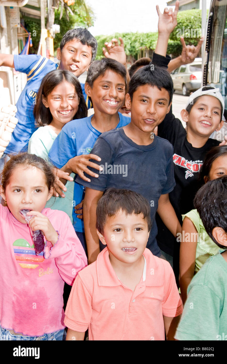 Nicaraguan children in Masaya market Stock Photo