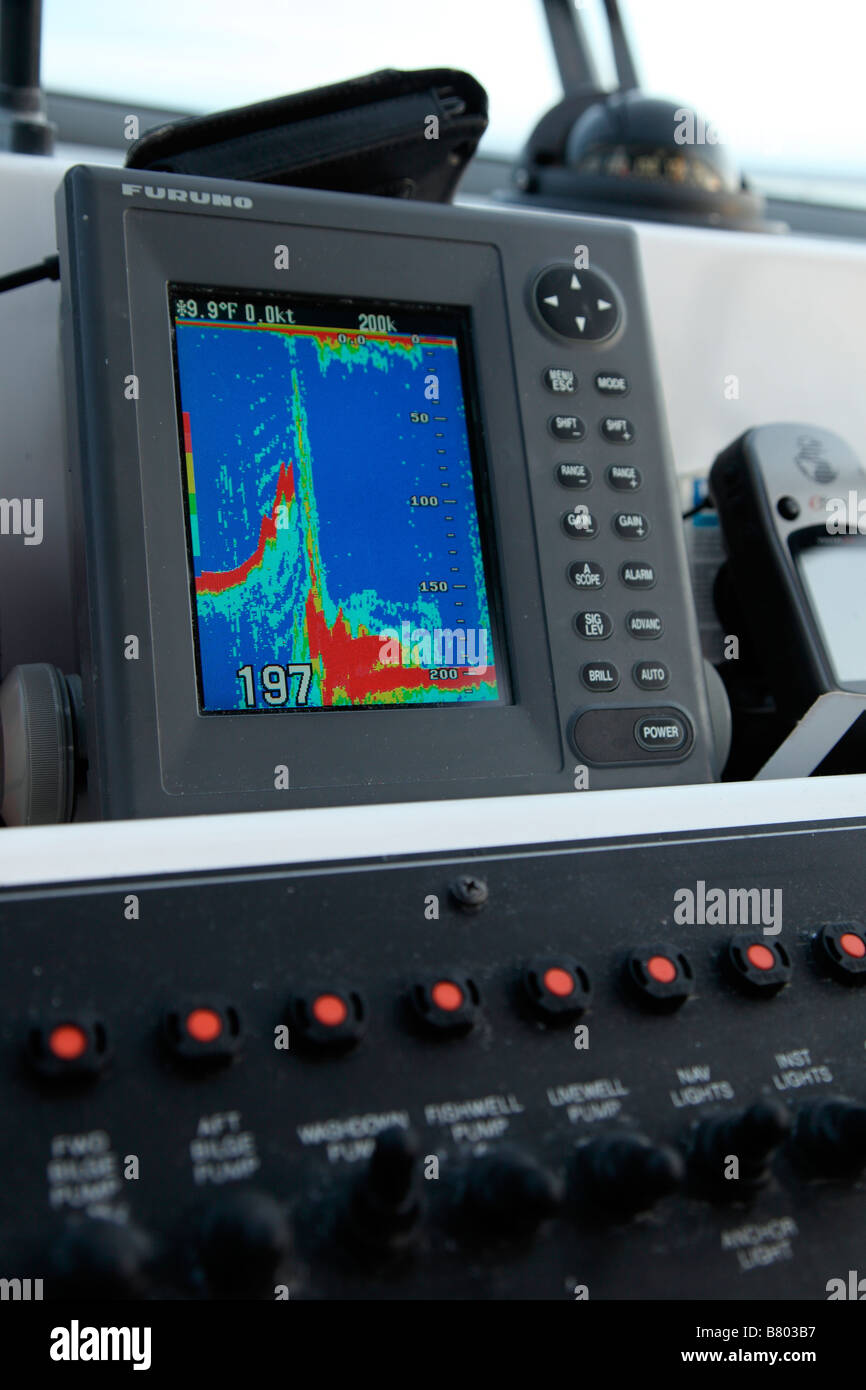 depth sounder/ fish finder Stock Photo - Alamy