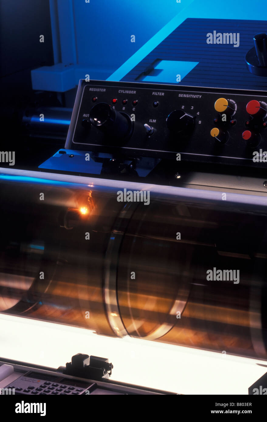 Drum scanner at printing press Stock Photo Alamy