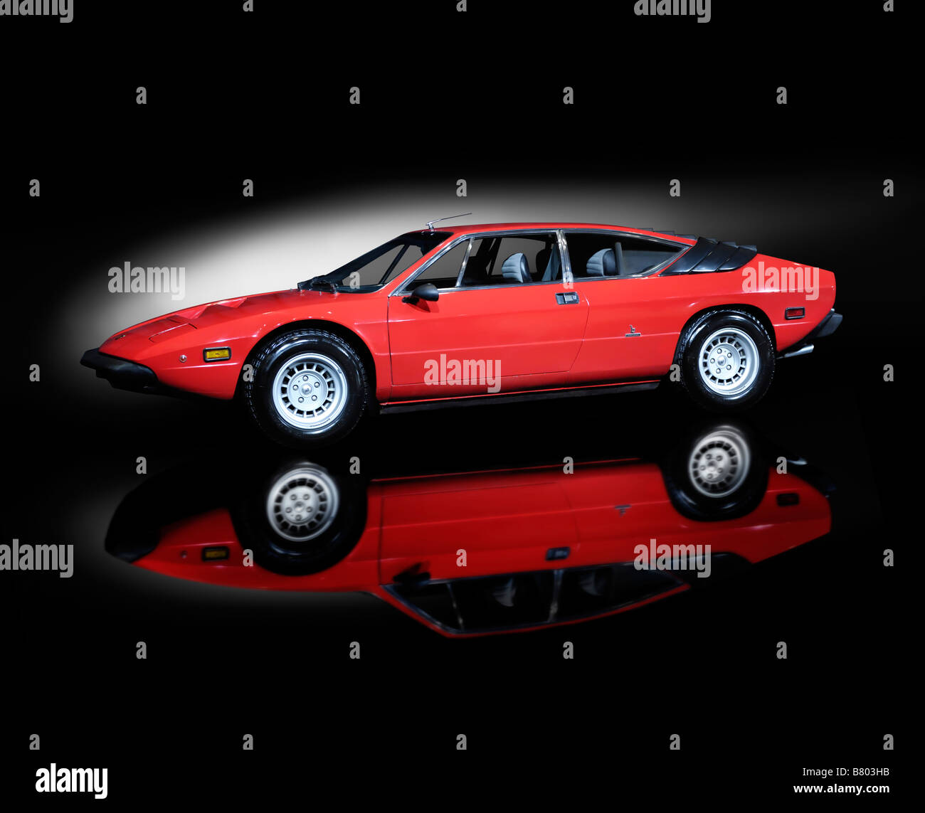 License and prints at MaximImages.com - Red Lamborghini Urraco retro super car Stock Photo