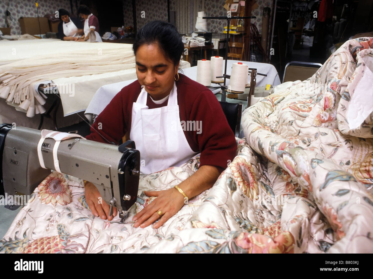 Commercial textile worker Stock Photo Alamy