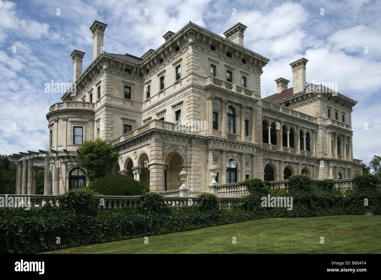 The Breakers, Vanderbilt Mansion, Ochre Point Avenue, Newport, Rhode Island, USA Stock Photo