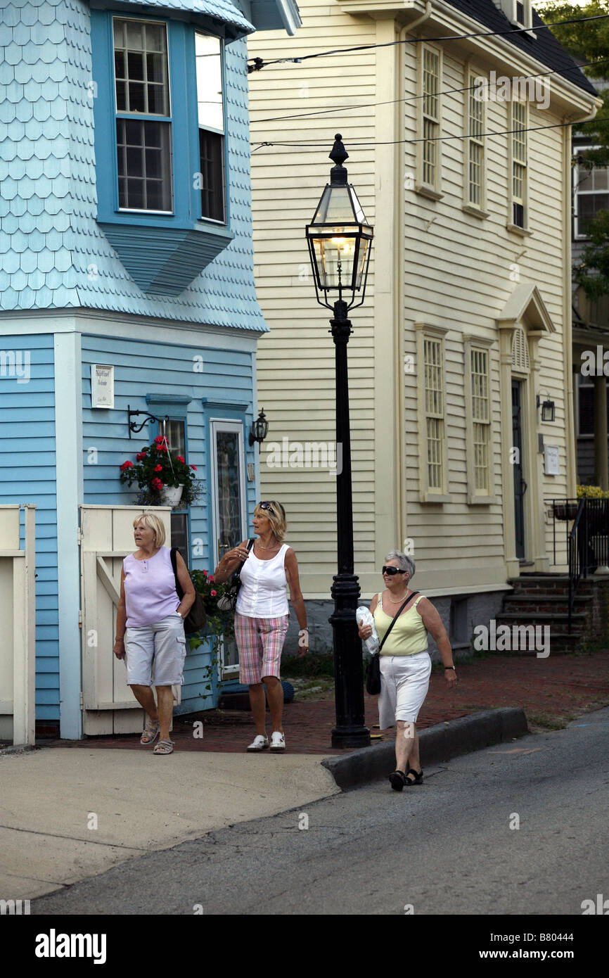 Historical Houses, Newport Rhode Island, USA Stock Photo