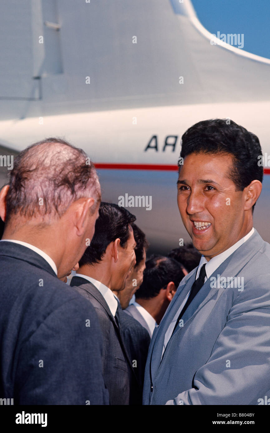 Ahmed ben Bella, ex president of Algeria, taken June 18th, 1965, on the eve of Boumedienne's Coup d'Etat against him. Stock Photo