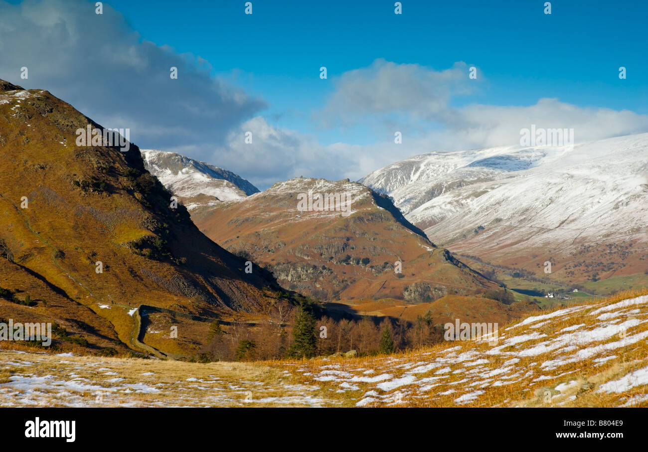 Helm Crag, viewed from Dow Bank, Lake District National Park, Cumbria