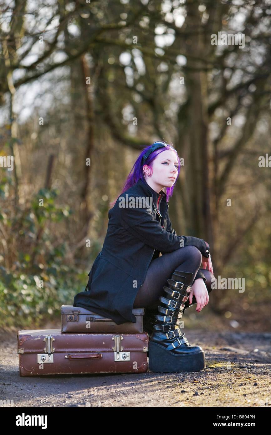 goth girl boots