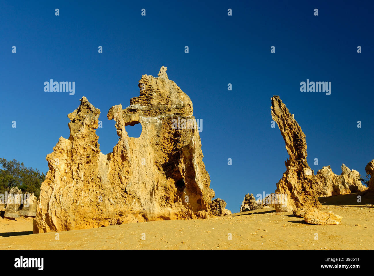 The Pinnacles Nambung National Park Western Australia limestone formations Stock Photo