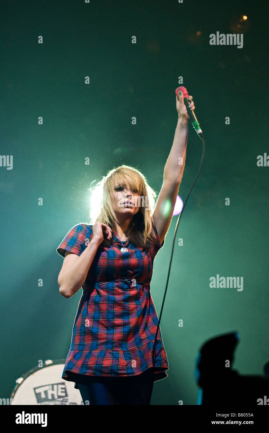 The Ting Tings perform on stage at the Reading Festival 2008 Stock Photo