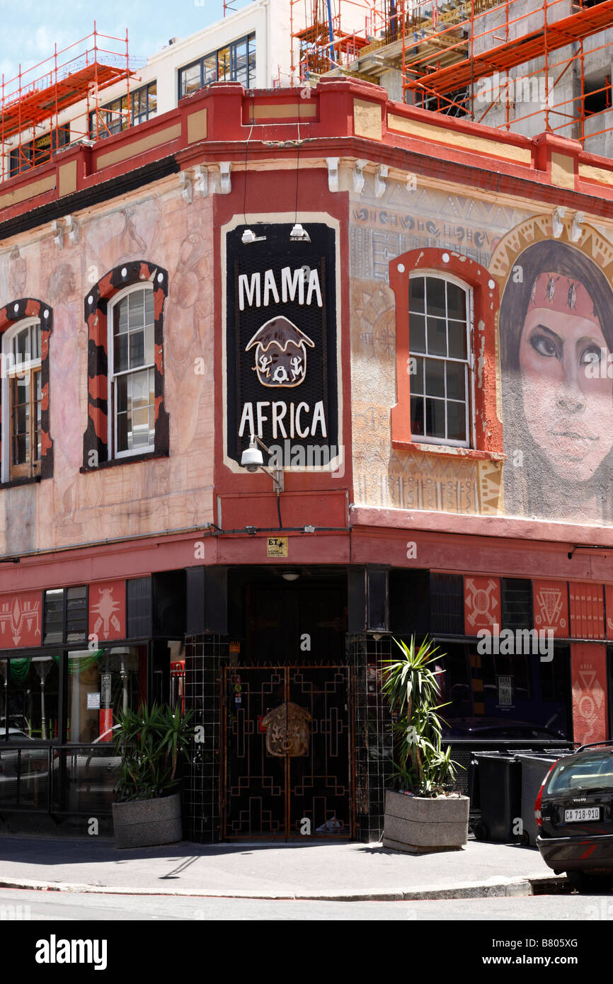 mama africa a popular restaurant serving traditional food long street cape town south africa Stock Photo