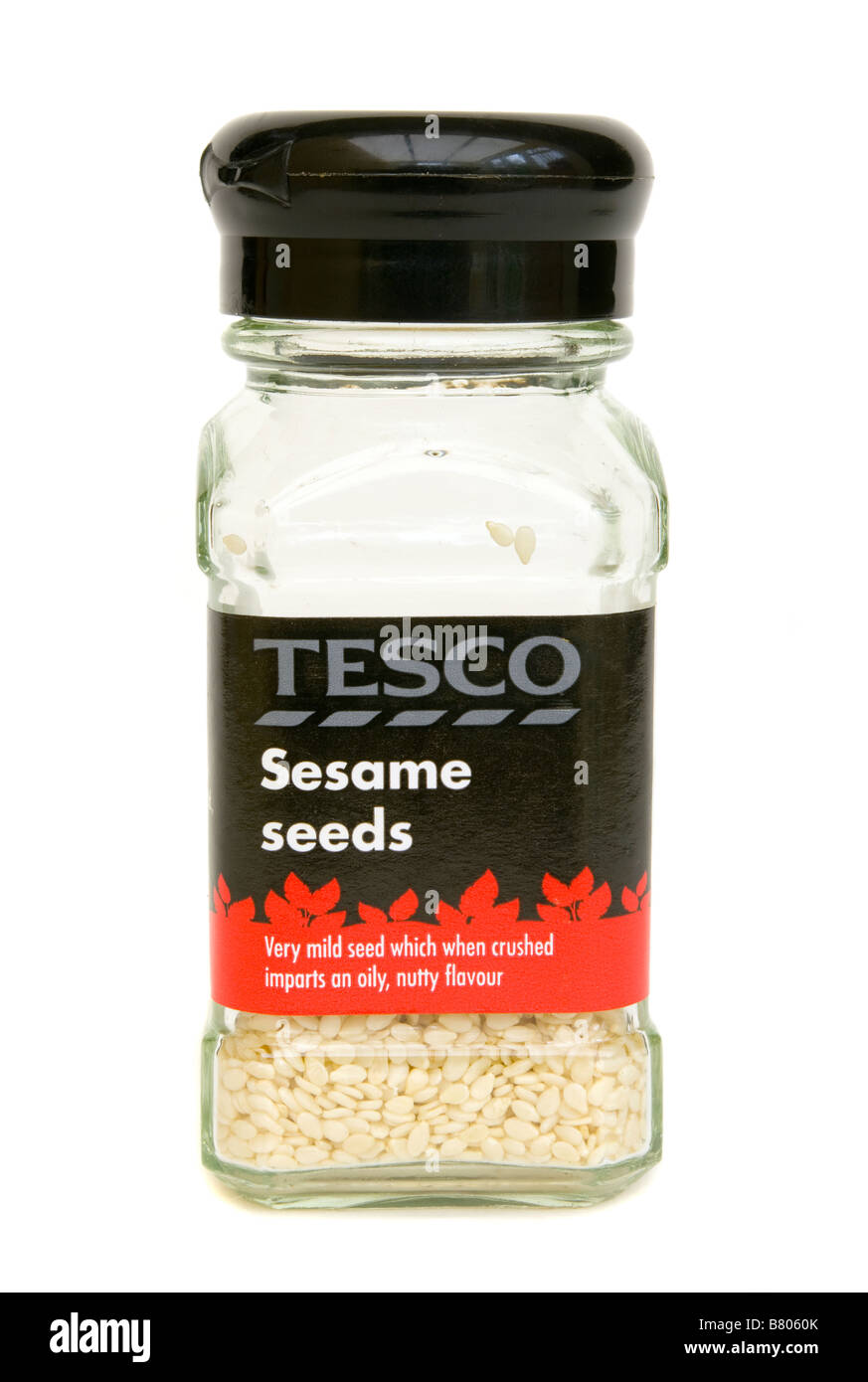 Glass Jar of Tesco product products Sesame Seeds Stock Photo - Alamy
