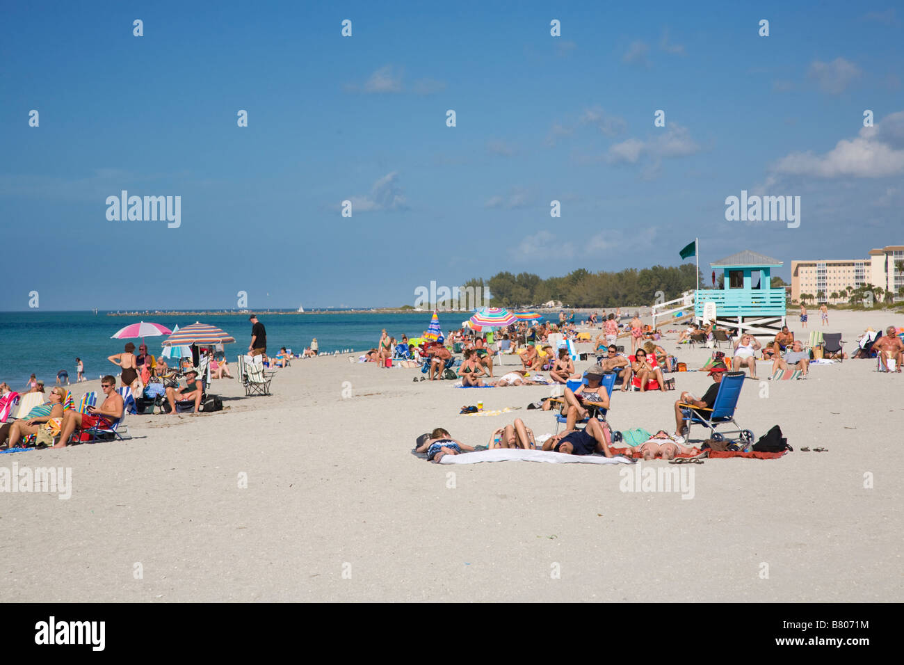 Venice Beach on the Gulf of Mexico in Venice Florida Stock Photo